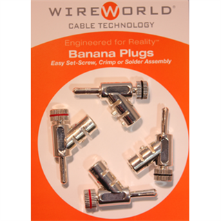 Wireworld Silver Locking Banana Plugs 4 Pack
